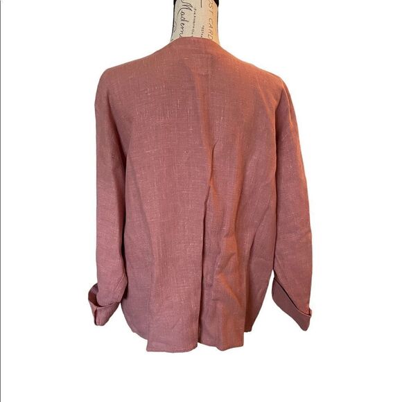 Via Uai by Pollero rose linen top and pants size M/L - Picture 5 of 11